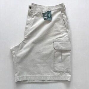 NWT L.L. Bean Tropicweight 10" Cargo Shorts Sz 44W Stone Color Pockets